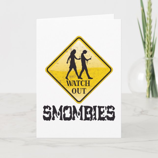 Tarjeta Cuidado con Smombies (Anverso)