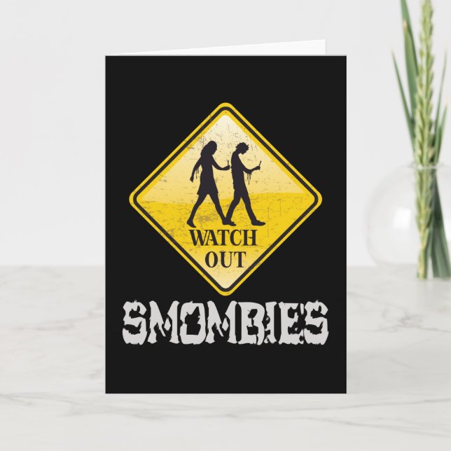 Tarjeta Cuidado con Smombies (Anverso)