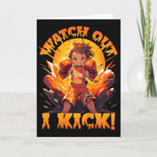 Tarjeta ¡Cuidado - Pateo! Boxeo Tailandés Muay Thai Kickbo