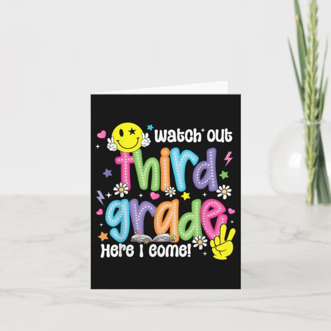 Tarjeta Cuidado Tercer Grado Aquí Tengo 3er Grado De Vuelt (Anverso)