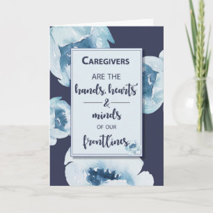 Tarjeta Cuidados durante las flores pandémicas de Coronavi