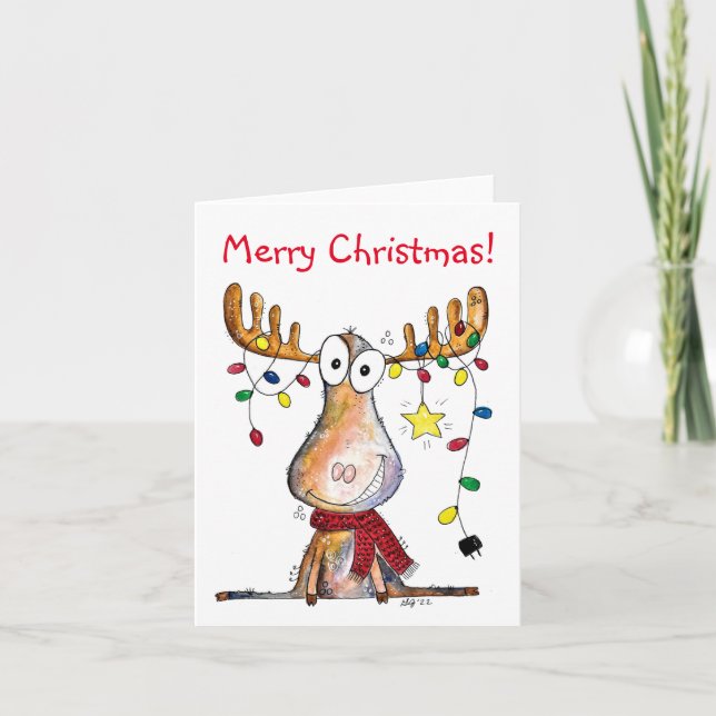 Tarjeta Cuidados Navidades caprichosos Moose (Anverso)