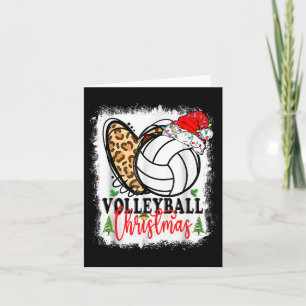 Tarjeta Cuidados Navidades Voleibol Heartbeat Santa Hat Xm
