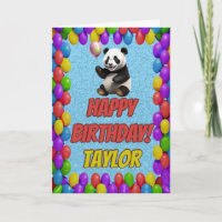 Cuidadosamente lindo Panda Bear Saludo Feliz Cumpl