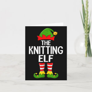 Tarjeta Cuidando a Elf Xmas Familia Coincidiendo con Elf S