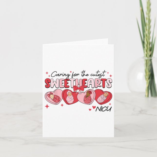 Tarjeta Cuidando a las dulzuras Enfermera Nicu San Valentí (Anverso)