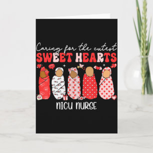 Tarjeta Cuidando a los más lindos dulces corazones Enferme