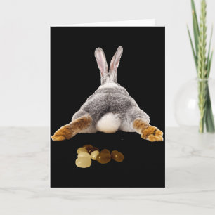Tarjeta Culo de conejo de Pascua divertido T Shirt de jell