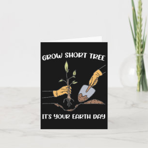 Tarjeta Cultiva Árbol Corto Es Tu Día de la Tierra Planeta