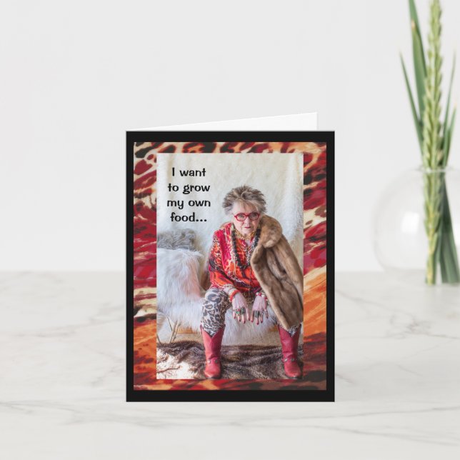 Tarjeta Cultivando mi propia comida (Anverso)