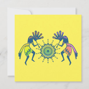 Tarjeta Cultura de los nativos estadounidenses - Baile sol
