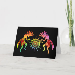Tarjeta Cultura de los nativos estadounidenses - Baile sol