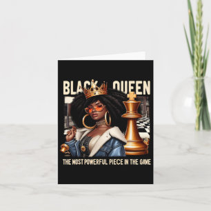 Tarjeta Cultura Negra Reina Negra Empoderamiento de Ajedre