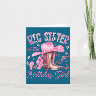 Tarjeta Cumpleañera Hermana Mayor Ilustración Rosa