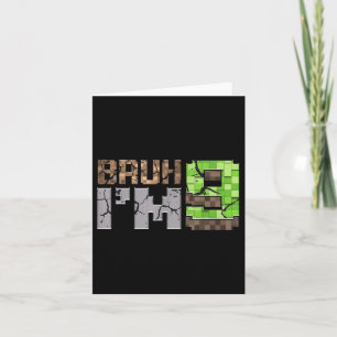 Tarjeta Cumpleañero 9 Bruh Soy Un Gamer De 9 Años Pixel N