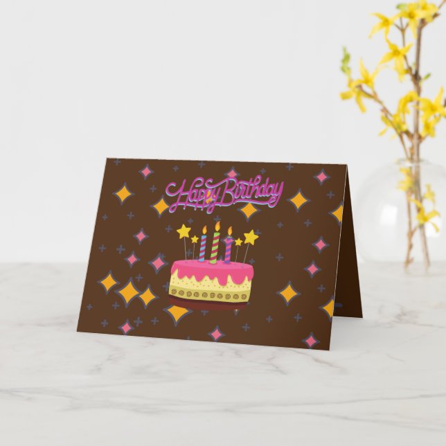 Tarjeta Cumpleaños (flor amarilla)