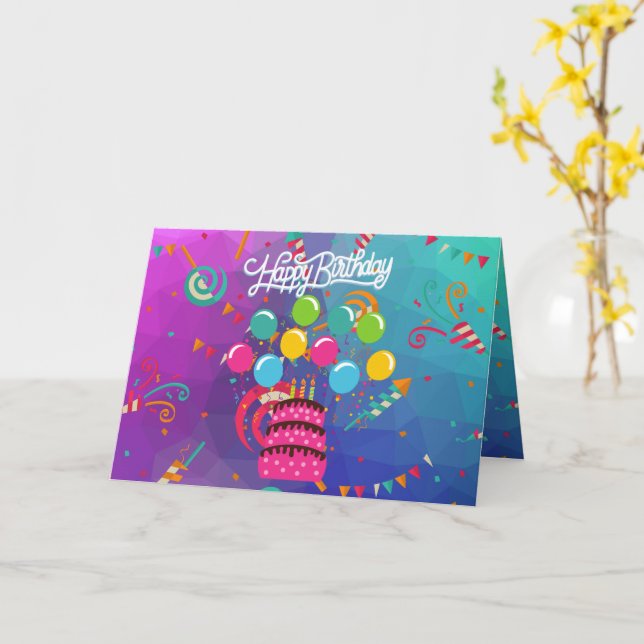 Tarjeta Cumpleaños (flor amarilla)