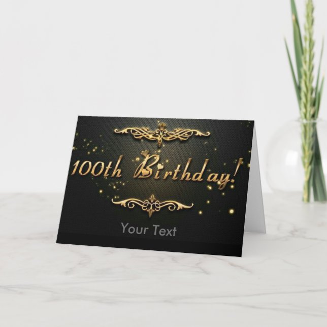 Tarjeta ¡Cumpleaños 100! (Anverso)