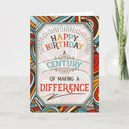 Tarjeta Cumpleaños 100 Un siglo haciendo la diferencia