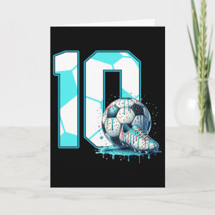 Tarjeta Cumpleaños 10 Fútbol Cumpleaños 10 Años Helado Got