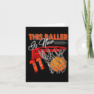 Tarjeta Cumpleaños 11 Baloncesto