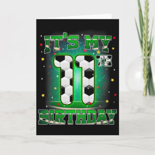 Tarjeta Cumpleaños 11 Niño Fútbol 11 Años Cumpleaños
