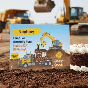 Tarjeta Cumpleaños 12 del sobrino en una obra
