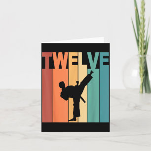Tarjeta Cumpleaños 12 Karate Tema Taekwondo 12 Años