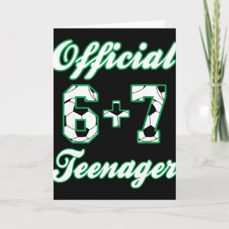Tarjeta Cumpleaños 13 Oficial Adolescente Divertido Fútbol
