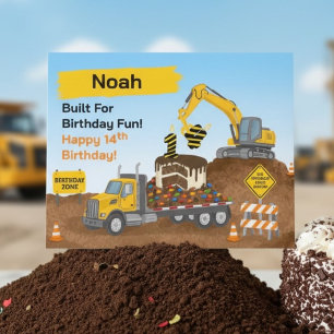 Tarjeta Cumpleaños 14 en una obra