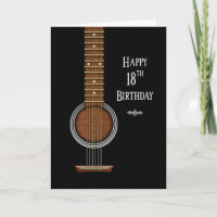 Cumpleaños 18, guitarra acústica negra