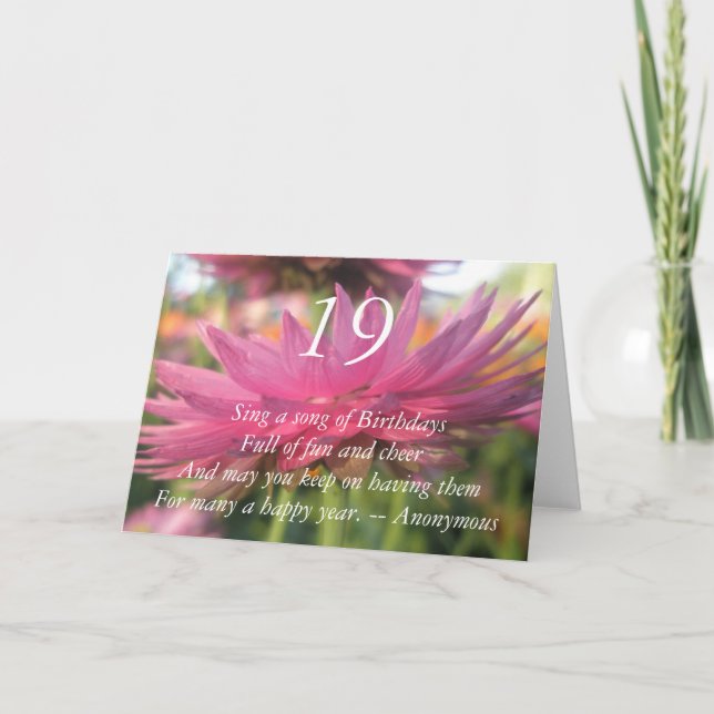Tarjeta Cumpleaños 19 (Anverso)