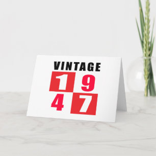 Tarjeta Cumpleaños 1947 del vintage