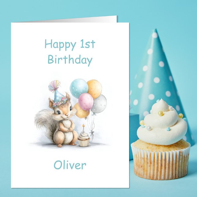 Tarjeta Cumpleaños 1 de Ardilla Linda (Subido por el creador)