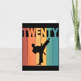 Tarjeta Cumpleaños 20 Karate Tema Taekwondo 20 Años