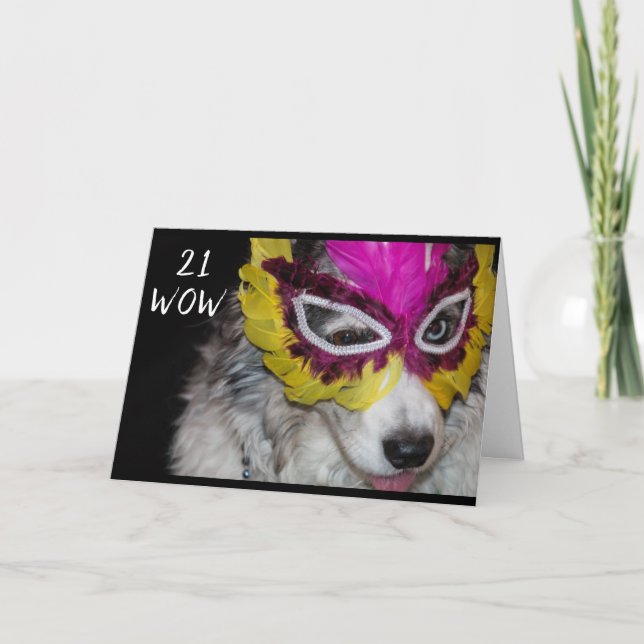 TARJETA CUMPLEAÑOS "21" DE HIJA CON AMOR (Anverso)