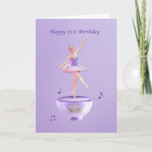 Tarjeta Cumpleaños 21, Music Box Ballerina