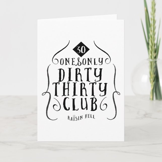 Tarjeta Cumpleaños 30 30 años 30 sucios (Anverso)