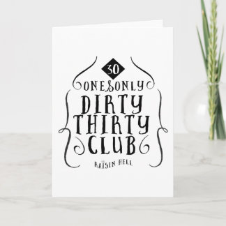 Tarjeta Cumpleaños 30 30 años 30 sucios