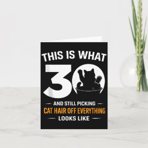 Tarjeta Cumpleaños 30 Cumple 30 Años Amante Gatos Divertid