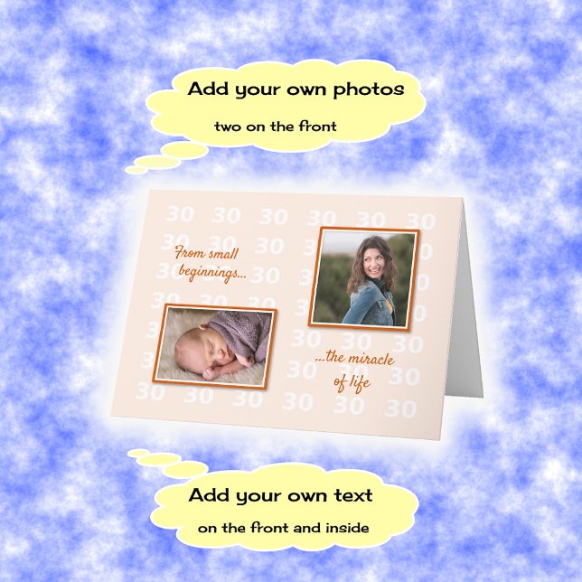 Tarjeta Cumpleaños 30 de tus fotos y texto (Subido por el creador)