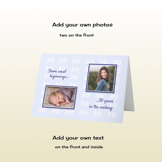 Tarjeta Cumpleaños 30 de tus fotos y texto (Subido por el creador)