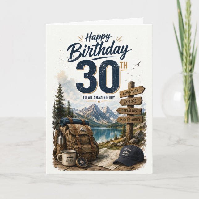 Tarjeta Cumpleaños 30 del hombre (Anverso)