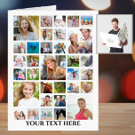 Tarjeta Cumpleaños 34 Personalizado Collage de fotos Giant<br><div class="desc">Celebra un GRAN cumpleaños con GRANDES recuerdos en una GRAN tarjeta de felicitación de collage de fotos de 18 x 24" con 34 fotos totales (33 en la parte delantera y 1 en la parte interior). Personalizar con su saludo personal y buenos deseos ya que todo el texto es editable...</div>