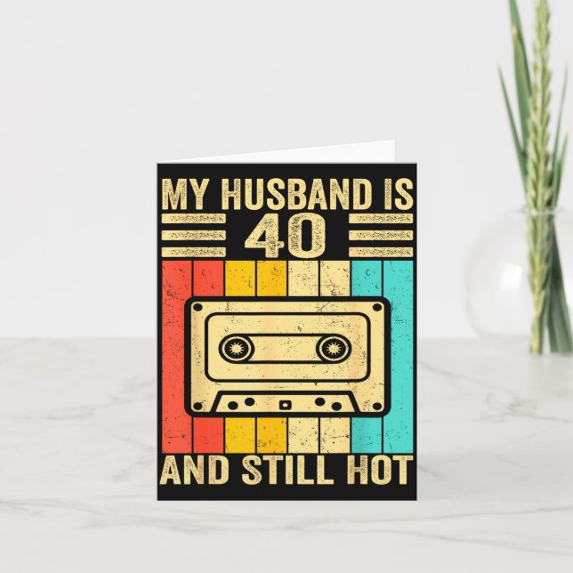 Tarjeta Cumpleaños 40 de mi esposo Esposo 40 (Anverso)