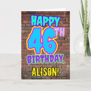 Tarjeta Cumpleaños 46 - Divertido, estilo inspirado en gra