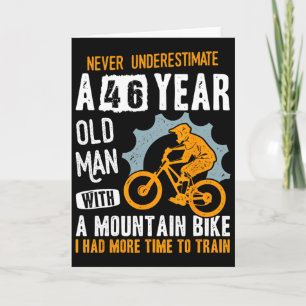 Tarjeta Cumpleaños 46 Hombre Mtb Ciclista Divertido Amante