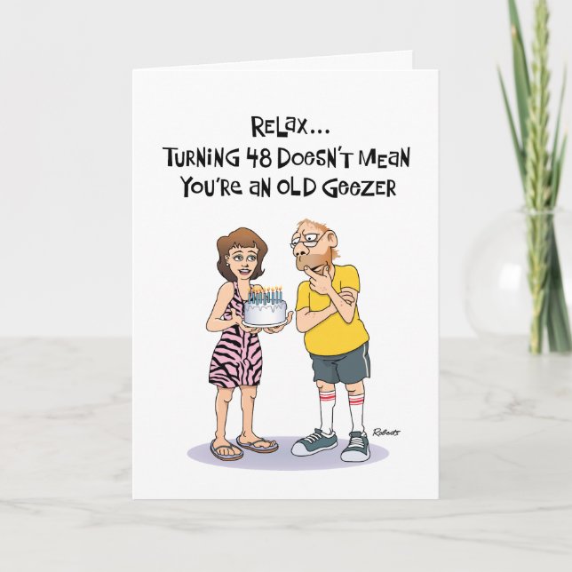 Tarjeta Cumpleaños 48 de Geezer (Anverso)