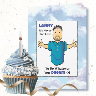 Tarjeta Cumpleaños 50 divertido hombre caricatura humoríst