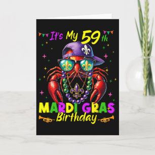 Tarjeta Cumpleaños 59 de Mardi Gras Martes de Carnaval 59